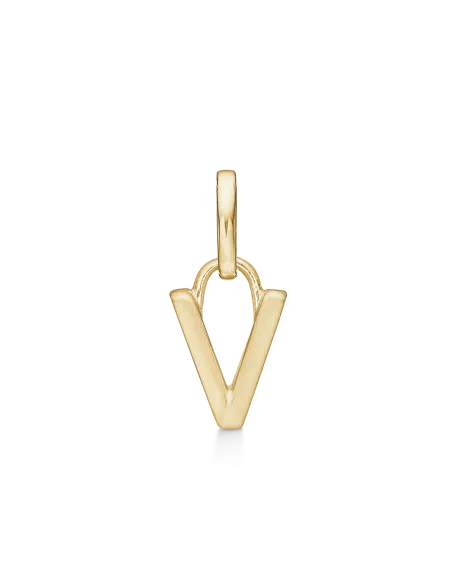 STØVRING | V BOGSTAV | Sølvforgyldt vedhæng