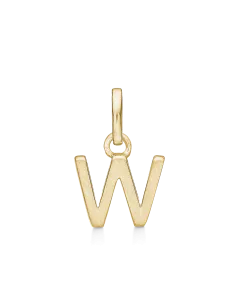 STØVRING | W BOGSTAV | Sølvforgyldt vedhæng