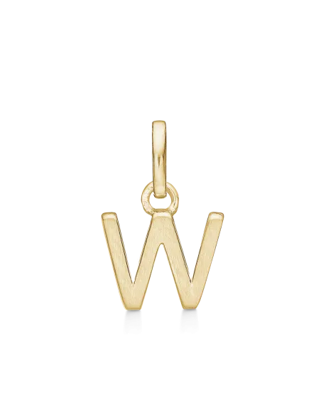 STØVRING | W BOGSTAV | Sølvforgyldt vedhæng