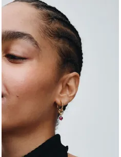 PANDORA | Juli Facetteret Dybrød Evighedscirkel Charm med vedhæng 14 kt. guldbelægning 2