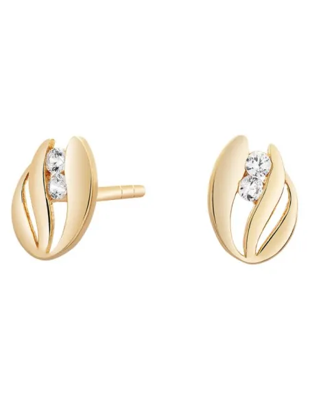 SIERSBØL | 8kt. guldørestikker m/cz