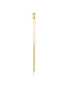 Ocean Ear Chain 01 – 18K guldbelagt sølvørekæde med ferskvandsperler, 5 cm lang