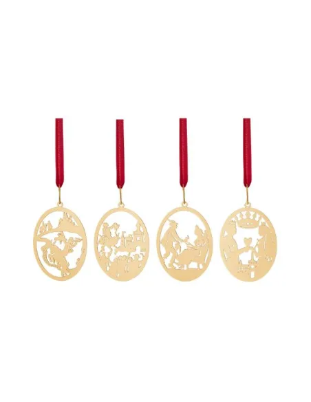 H.C. ANDERSEN | 4 stk. ophæng - Klods Hans - 18k fg