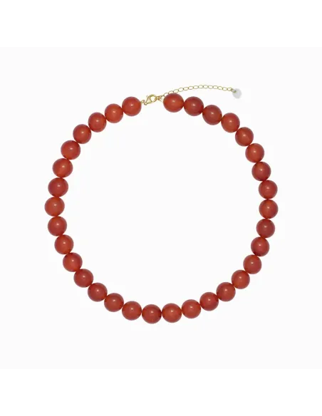 SOÏ | Faro Rød Jade | Krystal halskæde