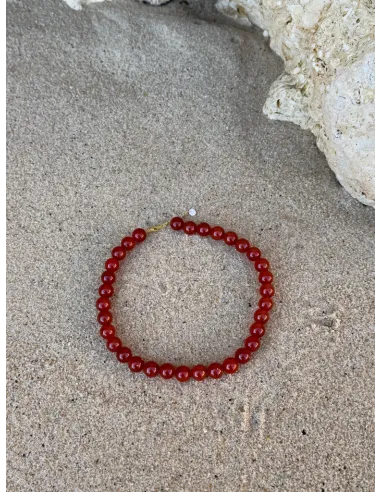 SOÏ | Faro Rød Jade | Krystal halskæde