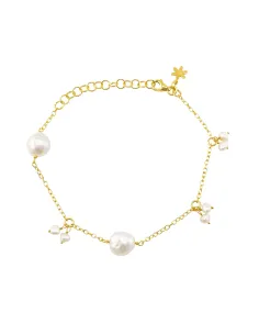 SUSANNE FRIIS BJØRNER | Armbånd forgyldt med hvide ferskvandsperler