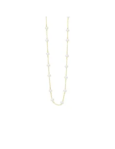 SUSANNE FRIIS BJØRNER | Halskæde forgyldt med hvide ferskvandsperler