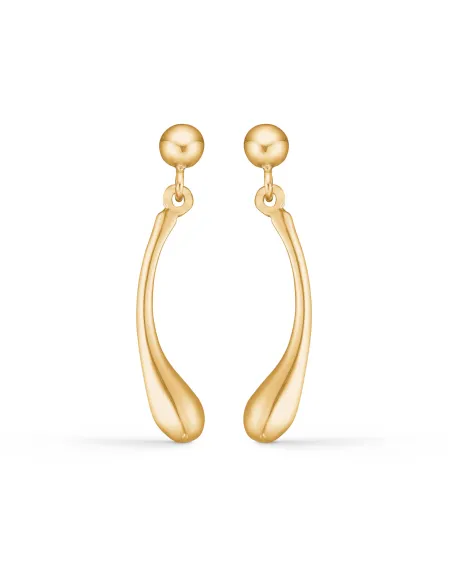 RANDERS SØLV | Dråbe øreringe i forgyldt sølv