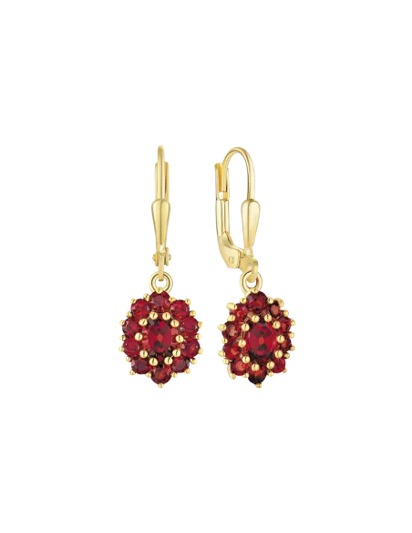 STØVRING DESIGN | 8 kt Guld ørehænger med granat