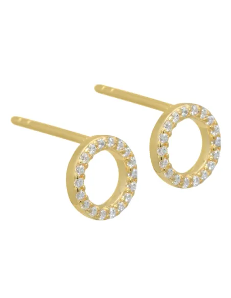 Ørestikker med 3 mm. hvide ferskvandsperler i bezel fatning.