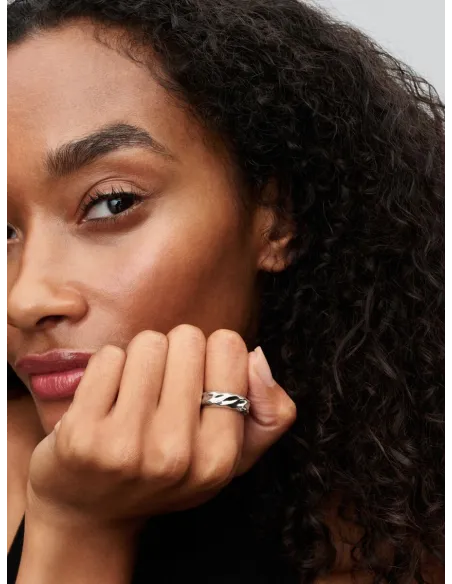 Pandora | Riflet Bred Båndring Sterlingsølv Pandora | Riflet Bred Båndring Sterlingsølv