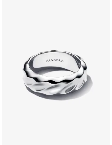 Pandora | Riflet Bred Båndring Sterlingsølv