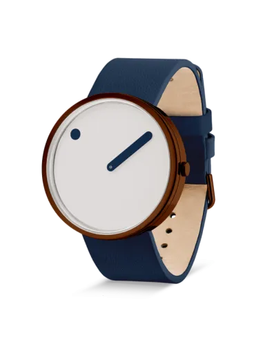 PICTO | 40 mm / Cream Dial / Midnight Blue leather strap