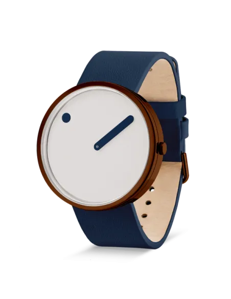 PICTO | 40 mm / Cream Dial / Midnight Blue leather strap