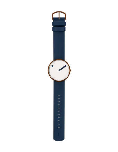PICTO | 40 mm / Cream Dial / Midnight Blue leather strap