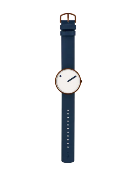 PICTO | 40 mm / Cream Dial / Midnight Blue leather strap