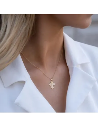 Siersbøl | 8kt. guld dagmarkors blank 17mm