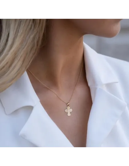 Siersbøl | 8kt. guld dagmarkors blank 17mm