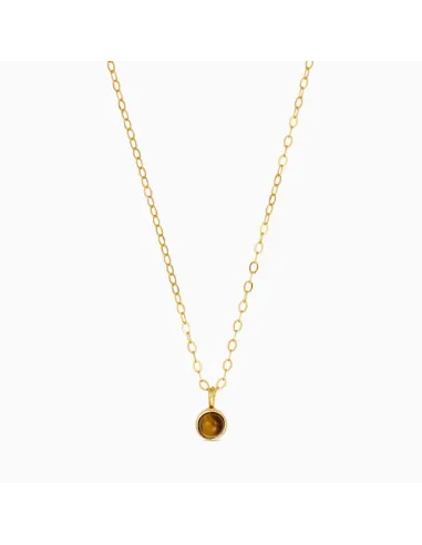 Soï | Aya Tiger Eye Krystal Halskæde