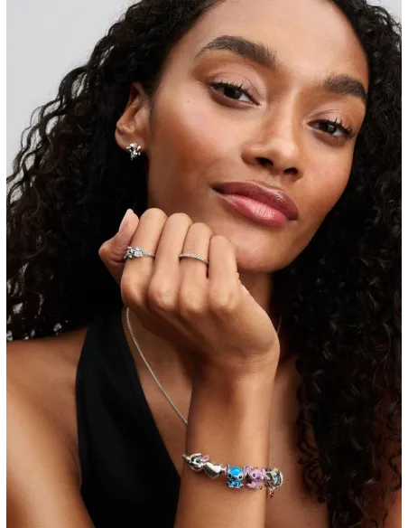 Pandora Julemagi Muranoglas Charm i rød med gylden folie og julemotiver Pandora Julemagi Muranoglas Charm i rød med gylden folie og julemotiver