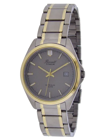 BONETT | Titanium Herreur safirglas, 10atm ø36 mm