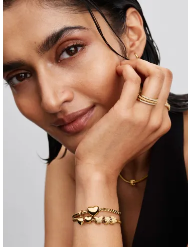 PANDORA | Tekstureret Sommerfugl Minicharm 14 kt. guldbelægning