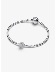 Pandora Julemagi Muranoglas Charm i rød med gylden folie og julemotiver 2