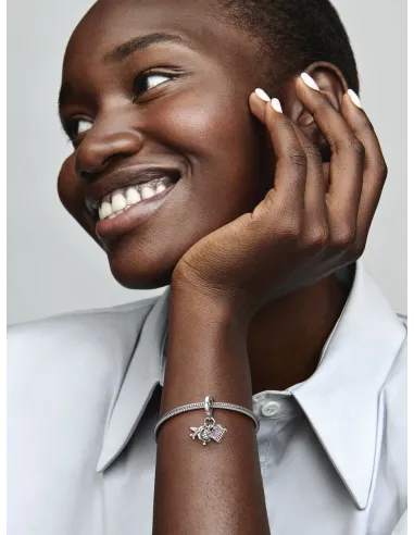 PANDORA | Flyvemaskine, Globus og Kuffert Charm med vedhæng Sterlingsølv