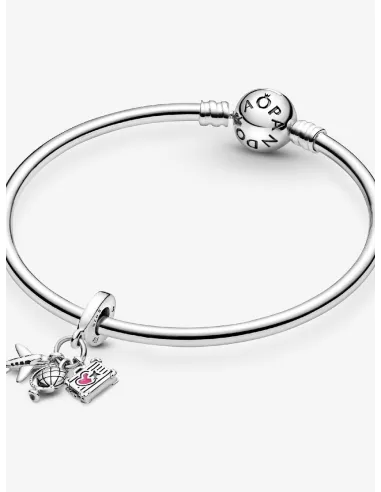 PANDORA | Flyvemaskine, Globus og Kuffert Charm med vedhæng Sterlingsølv