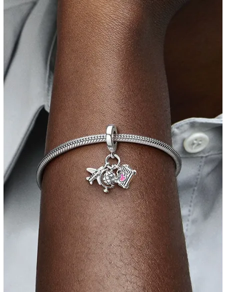 PANDORA | Flyvemaskine, Globus og Kuffert Charm med vedhæng Sterlingsølv PANDORA | Flyvemaskine, Globus og Kuffert Charm med vedhæng Sterlingsølv