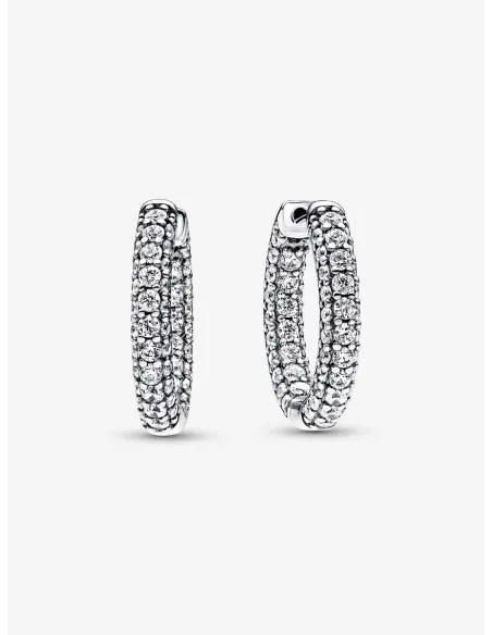 Pandora | Pandora Timeless Pavé Enkeltrække Creoler Sterlingsølv Pandora | Pandora Timeless Pavé Enkeltrække Creoler Sterlingsølv