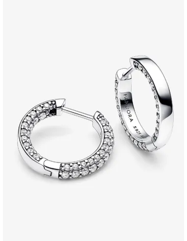 Pandora | Pandora Timeless Pavé Enkeltrække Creoler Sterlingsølv