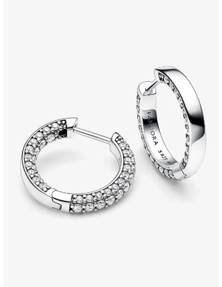 Pandora | Pandora Timeless Pavé Enkeltrække Creoler Sterlingsølv Pandora | Pandora Timeless Pavé Enkeltrække Creoler Sterlingsølv