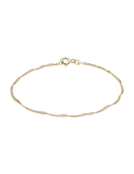 BNH | Singapore Armbånd 2,3 mm Sølv Forgyldt