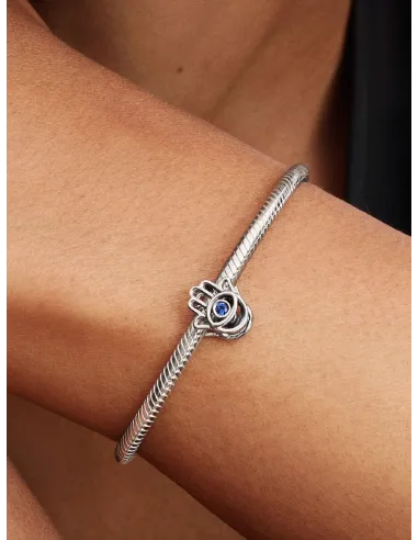 Pandora Julemagi Muranoglas Charm i rød med gylden folie og julemotiver