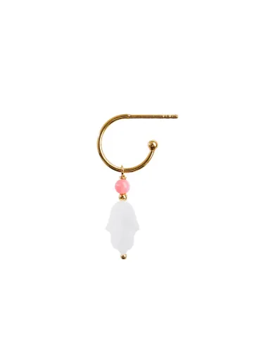 STINE A | Sweet Hamsa med Coral Ørering- Single