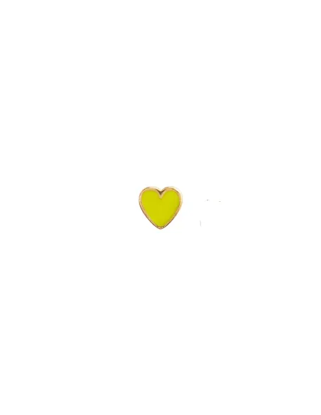 STINE A | Petit Love Heart Neon Yellow Enamel Earring - Single STINE A | Petit Love Heart Neon Yellow Enamel Earring - Single