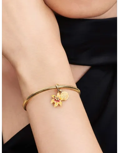 PANDORA | Disney Selvlysende Sammenfiltret Natlys Charm 14 kt. guldbelægning