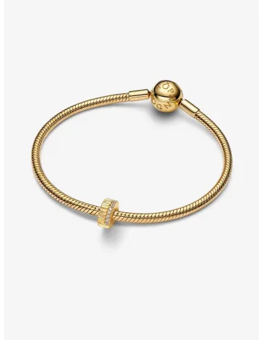 PANDORA | Rillet Klemmeled 14 kt. guldbelægning