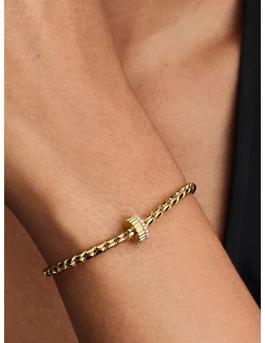 PANDORA | Rillet Klemmeled 14 kt. guldbelægning