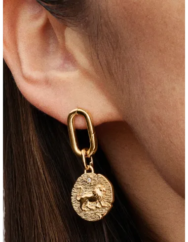 PANDORA | Løve Medaljoncharm 14 kt. guldbelægning