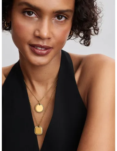 PANDORA | Firkantet Tag Vedhæng til Indgravering 14 kt. guldbelægning