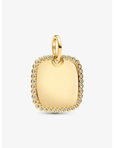 PANDORA | Firkantet Tag Vedhæng til Indgravering 14 kt. guldbelægning PANDORA | Firkantet Tag Vedhæng til Indgravering 14 kt. guldbelægning