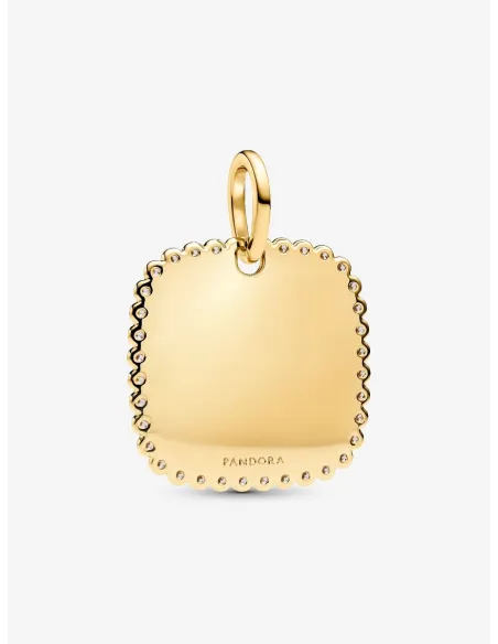 PANDORA | Firkantet Tag Vedhæng til Indgravering 14 kt. guldbelægning PANDORA | Firkantet Tag Vedhæng til Indgravering 14 kt. guldbelægning