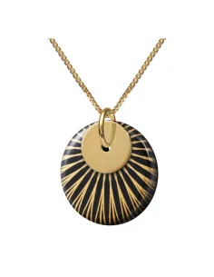 Scherning | SPLASH duo halskæde, 45 cm · BLACK/GOLD