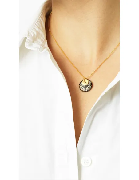 Scherning | SPLASH duo halskæde, 45 cm · BLACK/GOLD Scherning | SPLASH duo halskæde, 45 cm · BLACK/GOLD