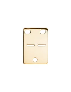 SIERSBØL | SIERSBØL sølv forgyldt kadaverskilt 26x18mm