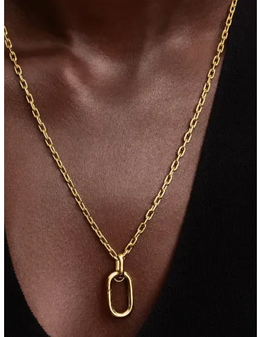 PANDORA | Halskæde med store led, der kan åbnes 14 kt. guldbelægning