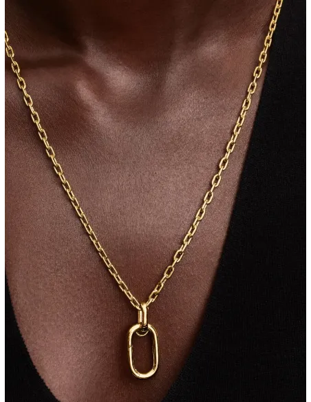 PANDORA | Halskæde med store led, der kan åbnes 14 kt. guldbelægning PANDORA | Halskæde med store led, der kan åbnes 14 kt. guldbelægning