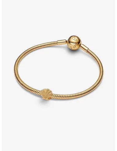 PANDORA | Tekstureret Muslingeskal Minicharm 14 kt. guldbelægning